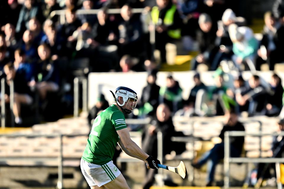 TJ Reid of Ballyhale Shamrocks scores a free at UPMC Nowlan Park. Photo: Sam Barnes/Sportsfile